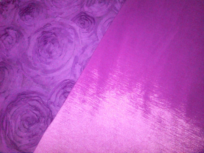 Rose embellished fabric stretch taffeta